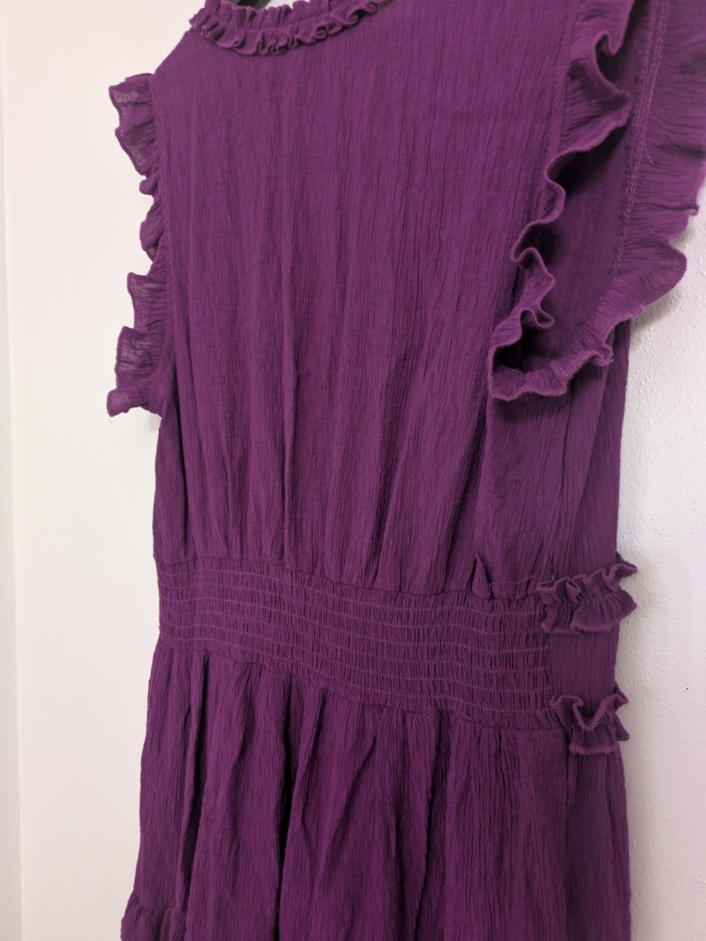 Pinch Purple Ruffle Tiered V-Neck Midi Dress - Picture 6 of 6